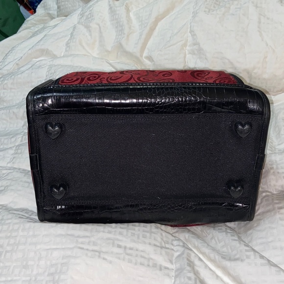 Vintage BRIGHTON Large Cosmetic travel Case croc embossed - Picture 7 of 15